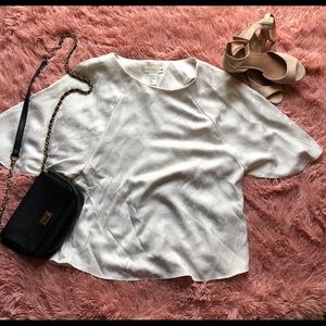 Anna Glover x H&M White Leafed Blouse